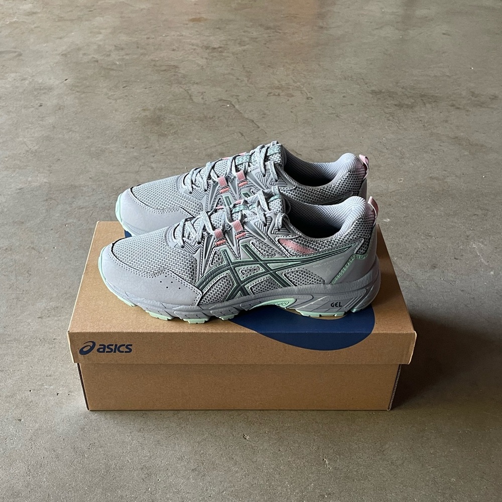 ASICS Gel-Venture 8 Trail Grey Running/Hiking Athletic Sneakers/Shoes 9 Womens